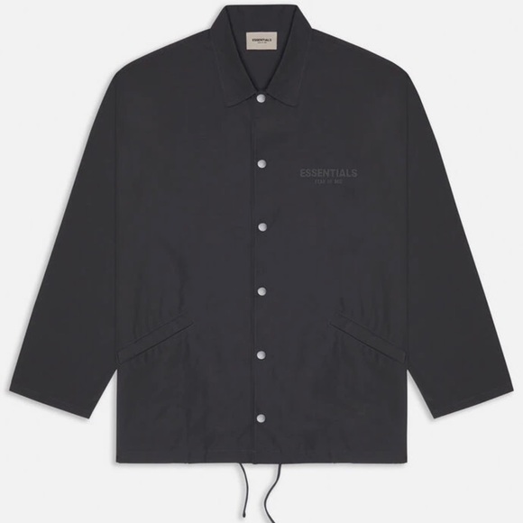 *SOLD* Fear of God Essentials Coaches Black Jacket - Picture 1 of 12